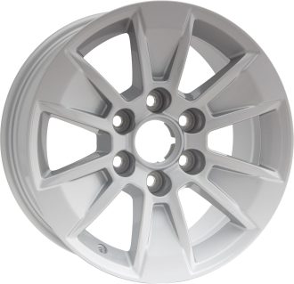 17 × 8 Inch Silver-Finish Aluminum Alloy Wheel: Matches OEM Specifications; Direct-Fit, Lightweight Aluminum Rim