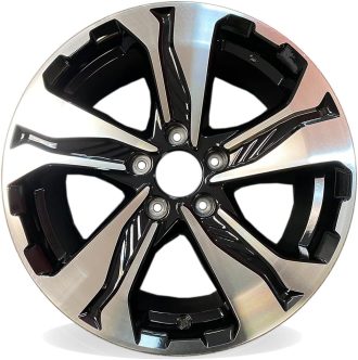 17-inch aluminum alloy wheel with a black finish and precision-milled face; replicates the original vehicle's styling—a precision-aligned replacement rim.