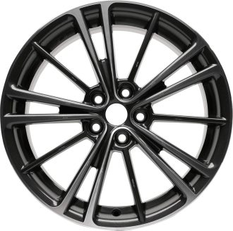 17-inch 5-Hole Lightweight Aluminum Alloy Wheel; 100mm bolt pattern; 15-spoke design; 17×7-inch dimensions; Single-piece replacement aluminum wheel