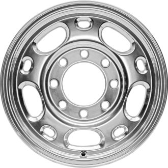 16 × 6.5 Inch Polished, Reinforced Aluminum Alloy Wheel: Matches OEM Specifications; Aluminum Rim Designed for Heavy-Load Vehicles